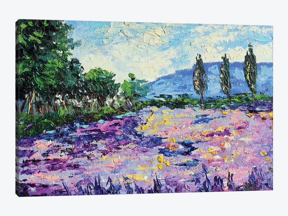 Lavender. Field Provence by Romana Khomyn 1-piece Canvas Print