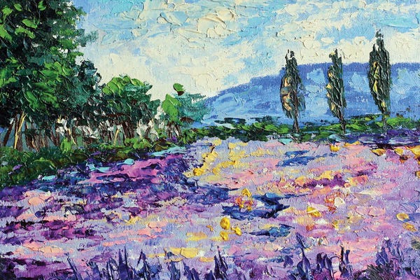 Herbs: Lavender. Field Provence by Romana Khomyn