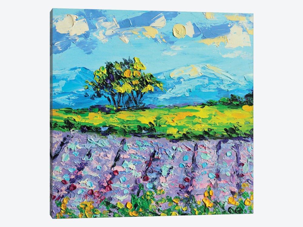 Lavender Field by Romana Khomyn 1-piece Canvas Wall Art