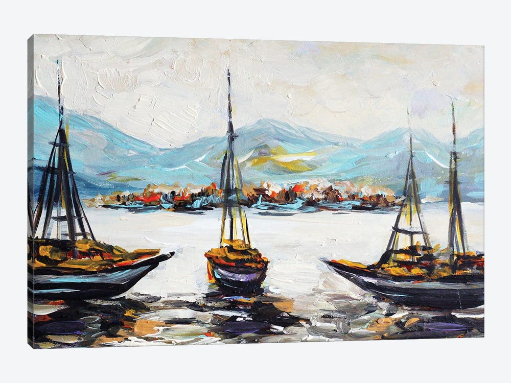 Sailboat by Romana Khomyn 1-piece Canvas Artwork