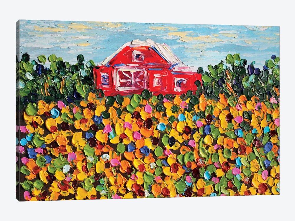 Sunflowers Field by Romana Khomyn 1-piece Canvas Art