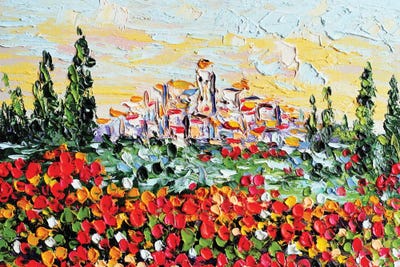 Tuscany Poppy by Romana Khomyn art print