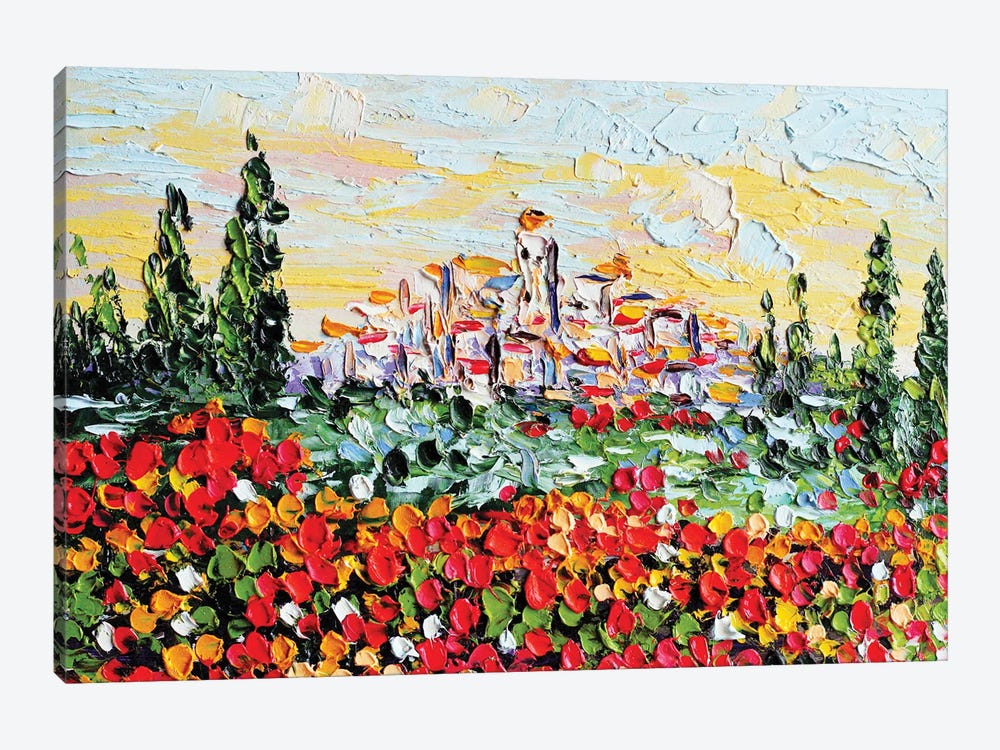 Tuscany Poppy by Romana Khomyn 1-piece Canvas Print