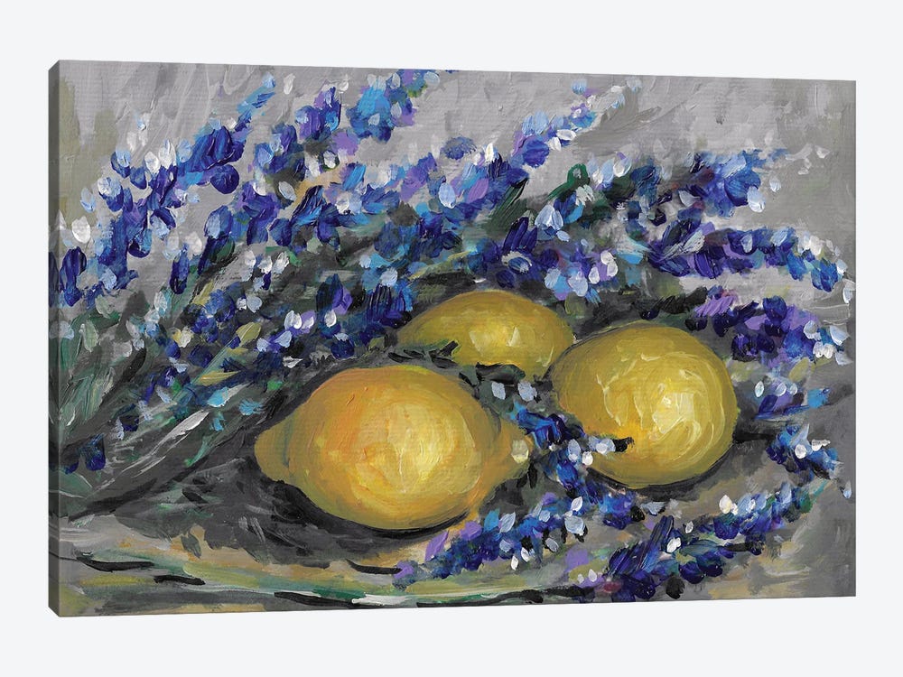 Lavender Lemon by Romana Khomyn 1-piece Canvas Art Print