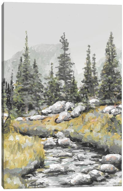Fall Forest River Canvas Art Print - Romana Khomyn