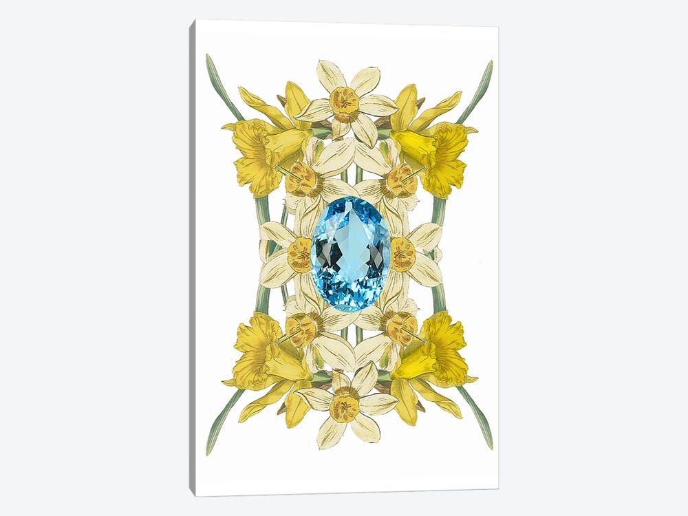 Flowers And Stones - March by RococcoLA 1-piece Canvas Art Print