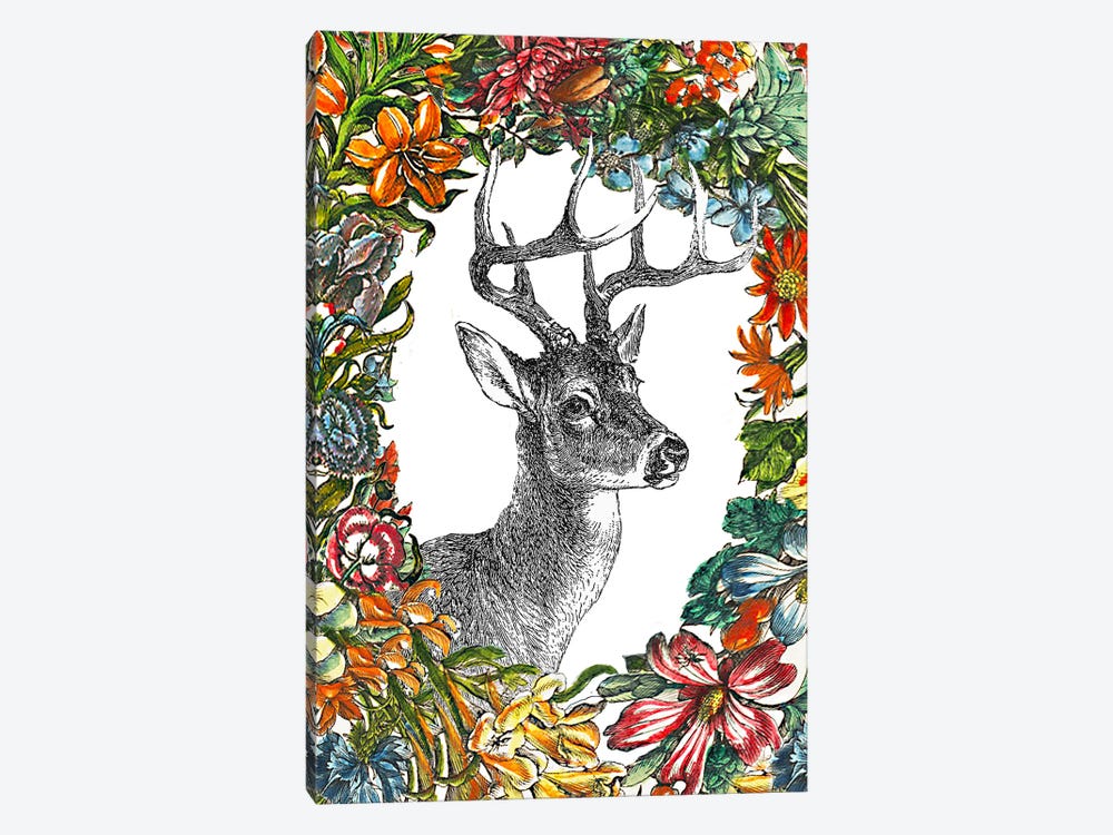 O, Deer by RococcoLA 1-piece Canvas Print