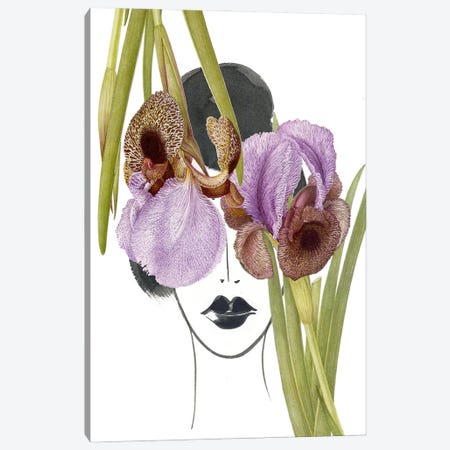 Look Through The Flower - Iris Canvas Print #RLA55} by RococcoLA Canvas Artwork