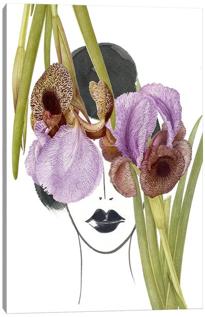 Look Through The Flower - Iris Canvas Art Print - Iris Art