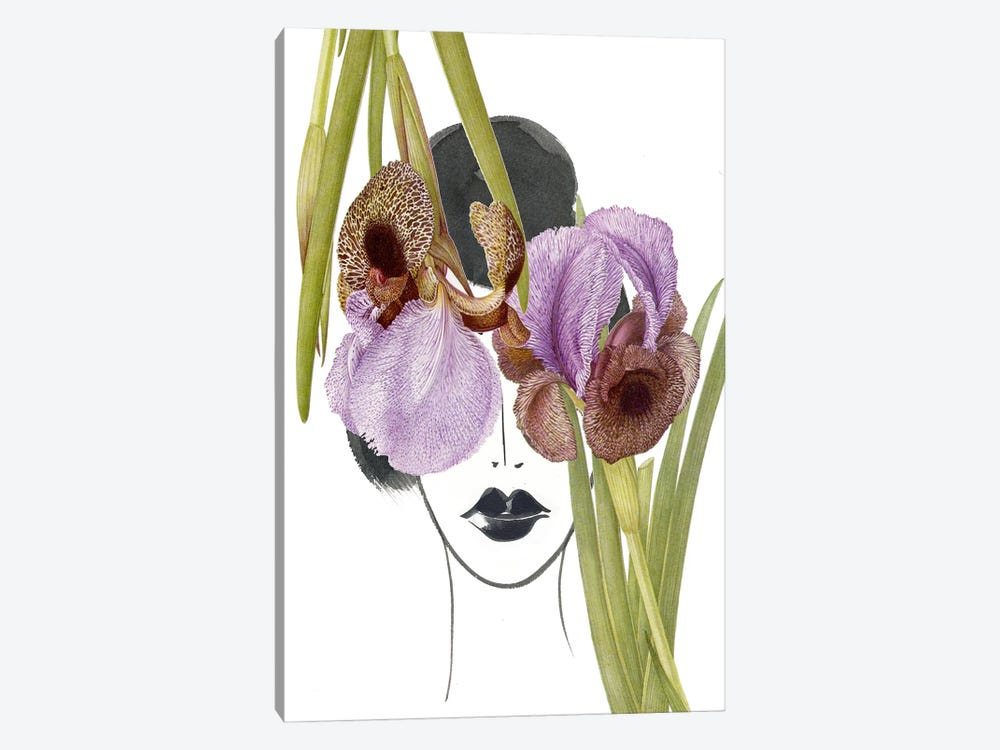Look Through The Flower - Iris by RococcoLA 1-piece Canvas Art Print