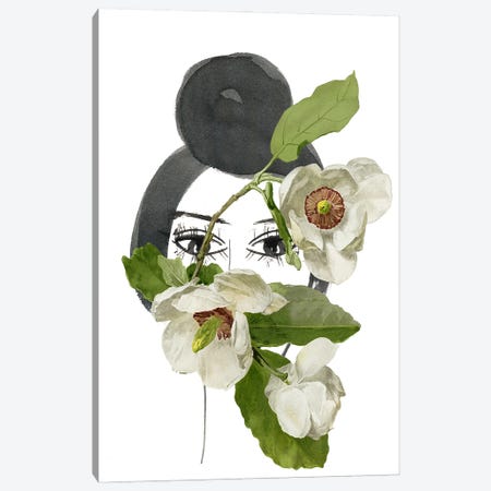 Look Through The Flower - White Canvas Print #RLA59} by RococcoLA Canvas Art Print