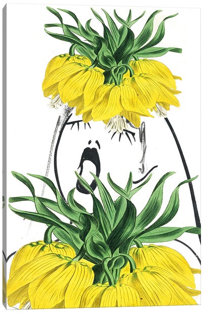 Look Through The Flower - Yellow Canvas Art Print - RococcoLA