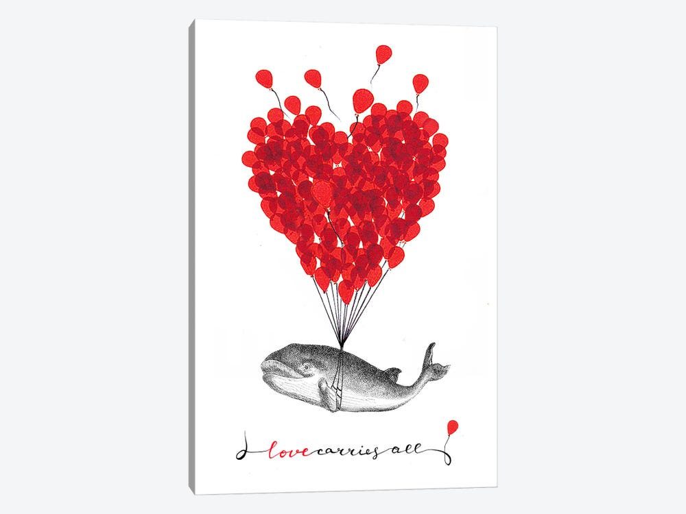 Love Carries All - Whale by RococcoLA 1-piece Art Print
