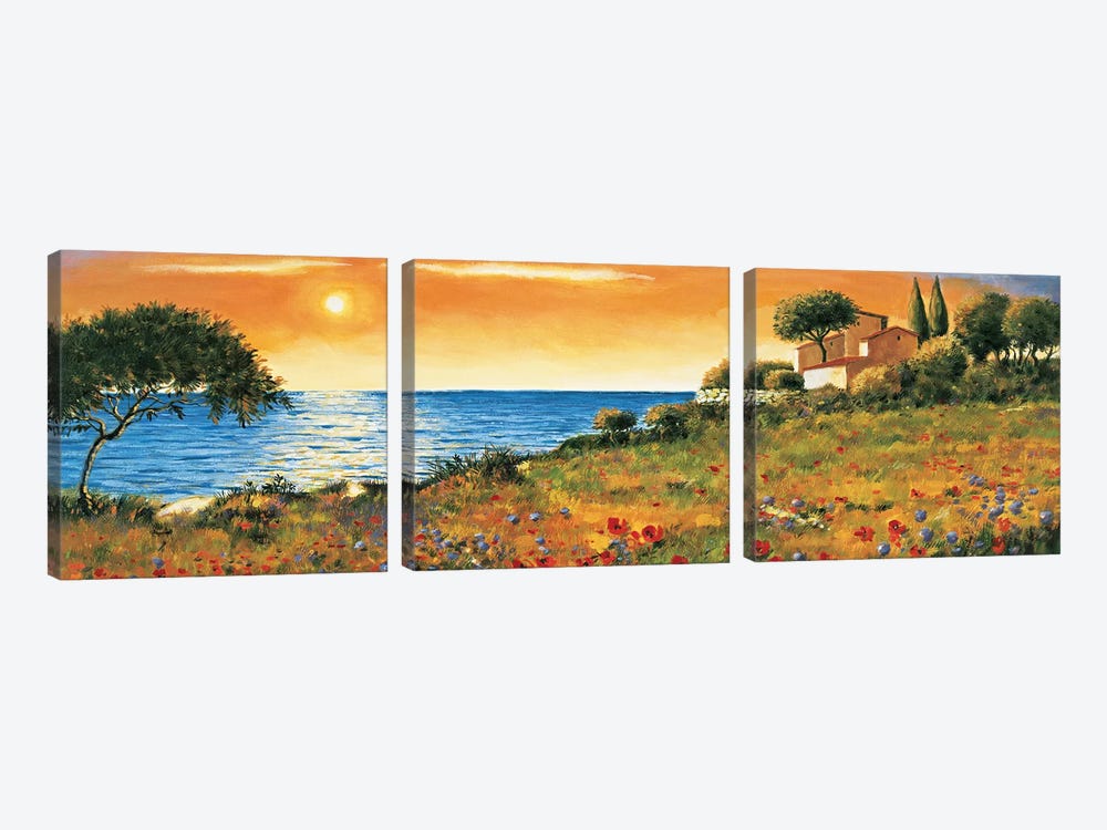 Sunlight Coast by Richard Leblanc 3-piece Canvas Art