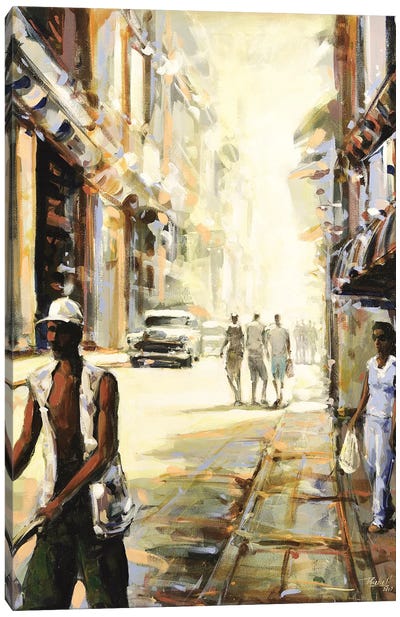 Street Vendor Canvas Art Print - Richell Castellón 