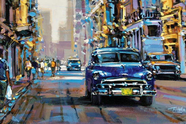 Richell Castellón: Blue Chevy by Richell Castellón