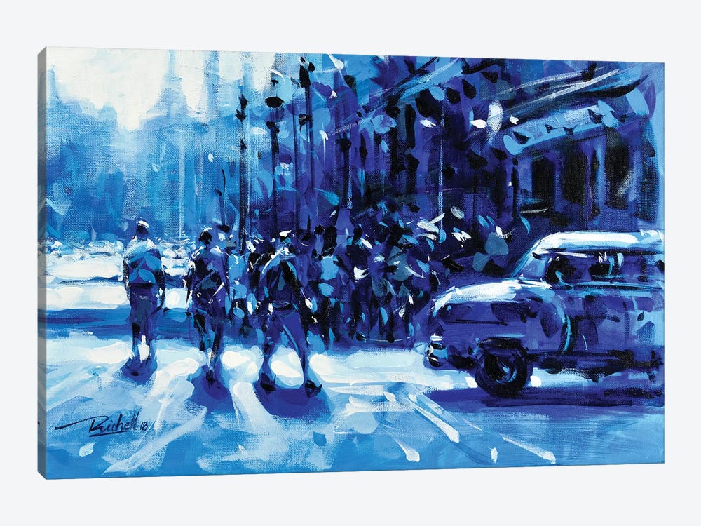 City On Blue by Richell Castellón 1-piece Canvas Art