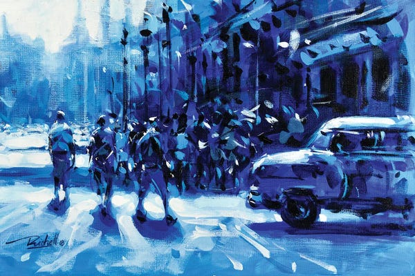 Richell Castellón: City On Blue by Richell Castellón