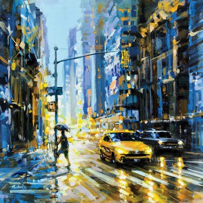 Taxi And People by Richell Castellón canvas print