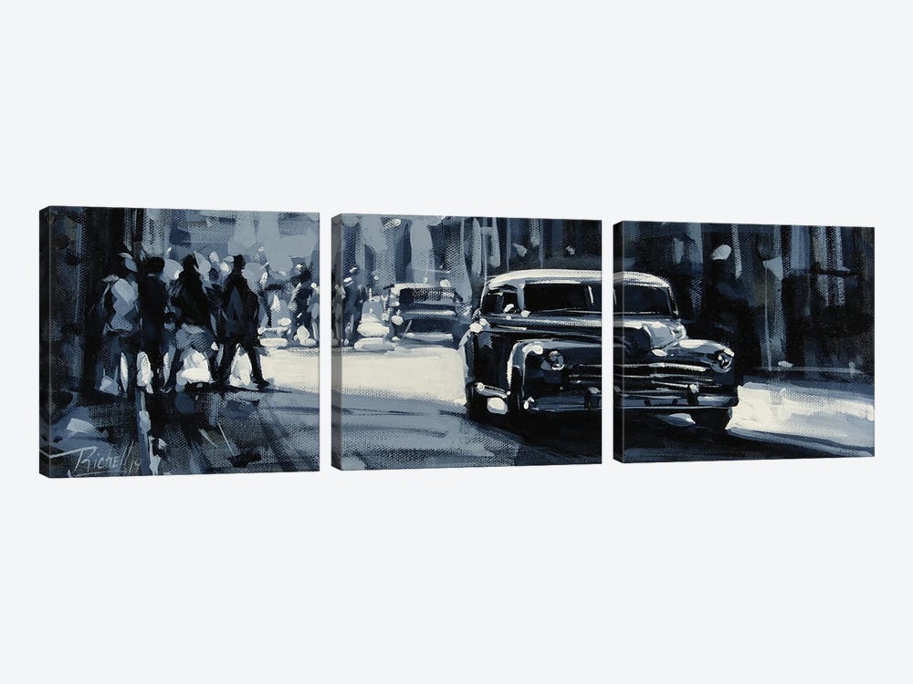 Gray Classic Car by Richell Castellón 3-piece Art Print