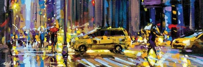 Taxi Ny by Richell Castellón multi panel art