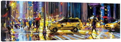 Taxi Ny Canvas Art Print - Richell Castellón 
