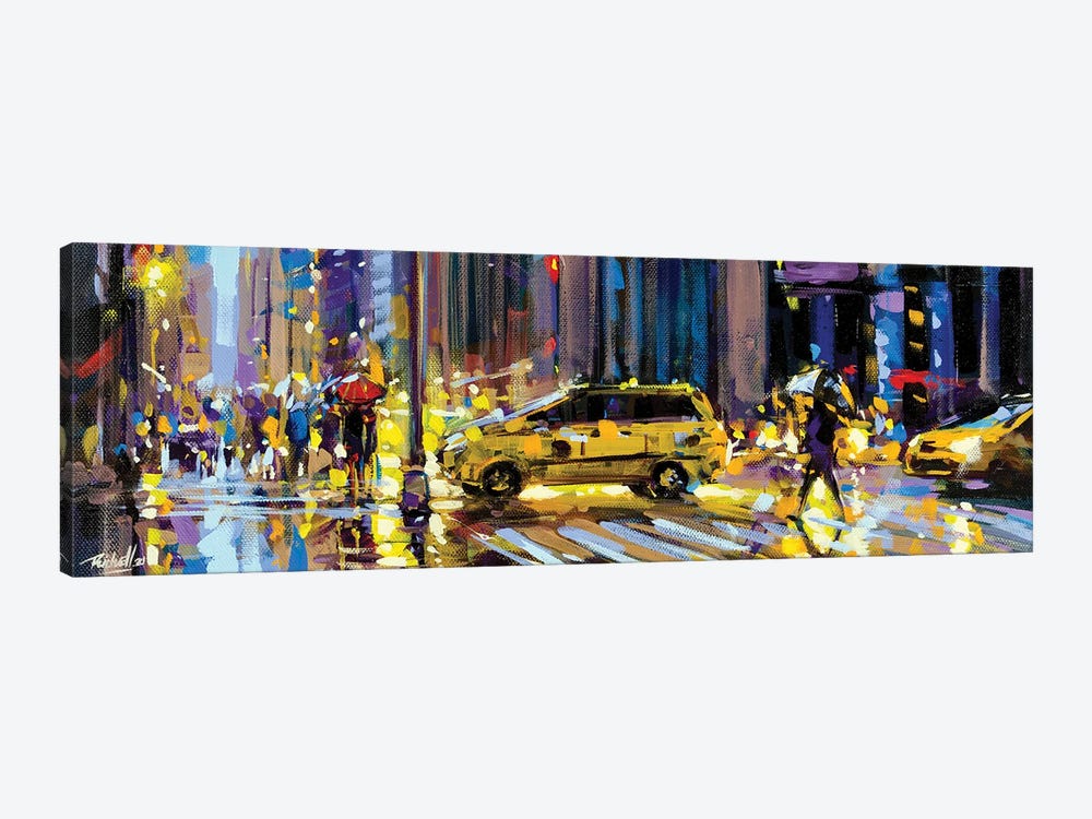 Taxi Ny by Richell Castellón 1-piece Canvas Art Print