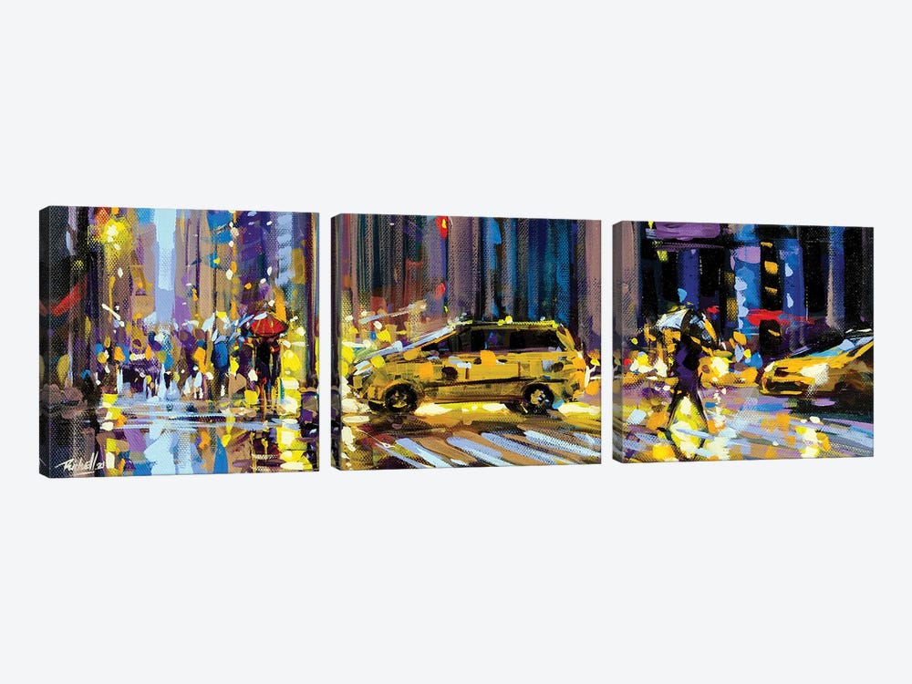 Taxi Ny by Richell Castellón 3-piece Art Print