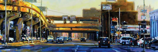 Richell Castellón: Sunrise And Bridge by Richell Castellón