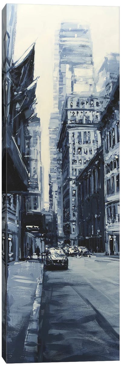 Buildings Ny Canvas Art Print - Black & White Cityscapes