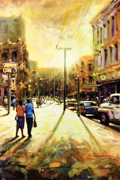 After Work by Richell Castellón framed canvas print