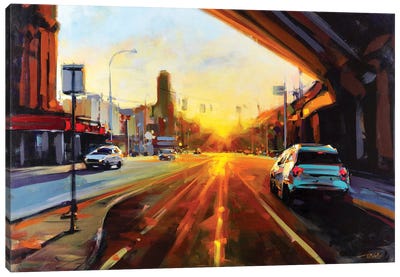 Sunset at Erie Canvas Art Print - Richell Castellón 