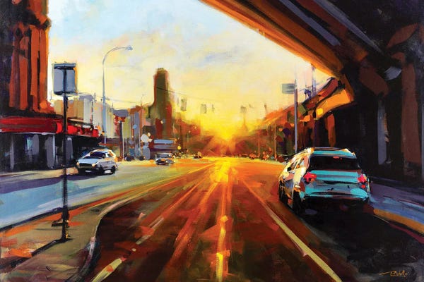 Richell Castellón: Sunset at Erie by Richell Castellón