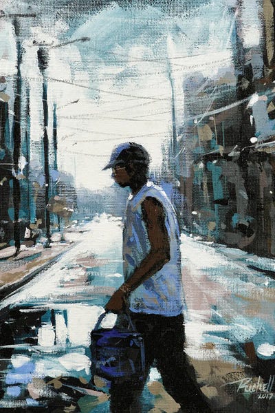 Looking for by Richell Castellón framed canvas print