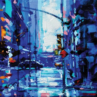 Azul by Richell Castellón framed canvas print