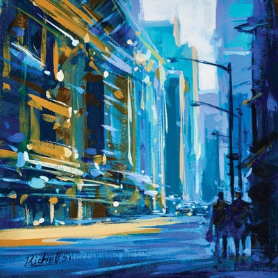 City XVI by Richell Castellón framed canvas print