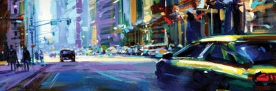 Blue Shadow by Richell Castellón multi panel art