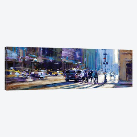 Walking In NY Canvas Print #RLC167} by Richell Castellón Canvas Wall Art