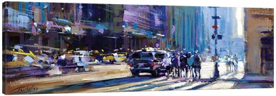 Walking In NY Canvas Art Print