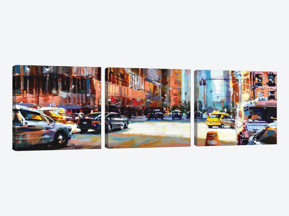 NYC II by Richell Castellón 3-piece Canvas Art