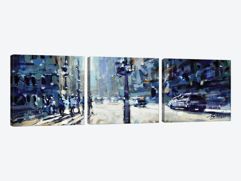 NY 5th Ave by Richell Castellón 3-piece Canvas Art