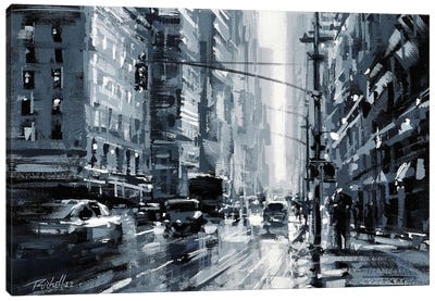 NYC XVIII Canvas Art Print - Black & White Cityscapes