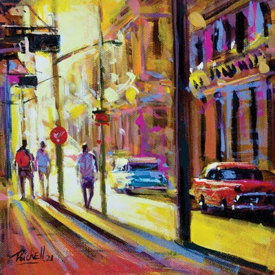 City XX by Richell Castellón framed canvas print