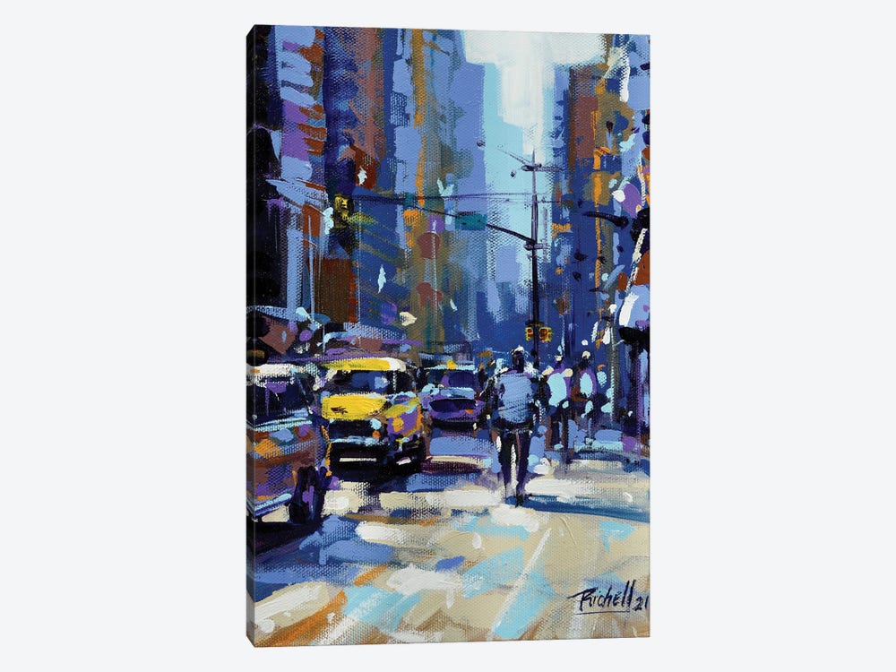 NYC And Cars by Richell Castellón 1-piece Art Print