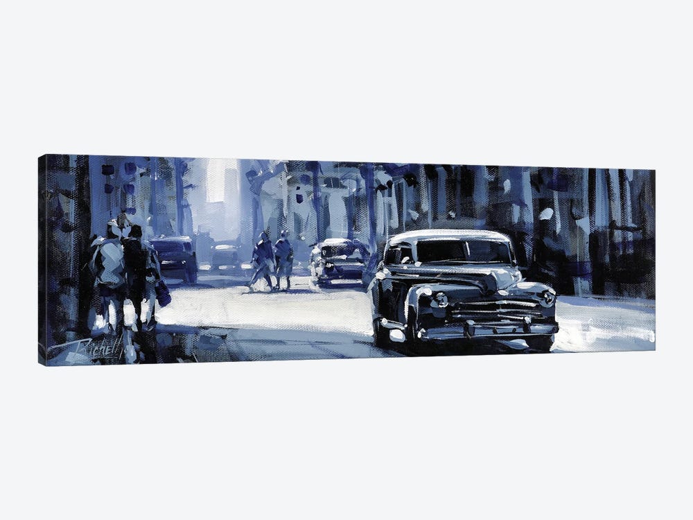 Gray Classic Car 1 by Richell Castellón 1-piece Canvas Art Print