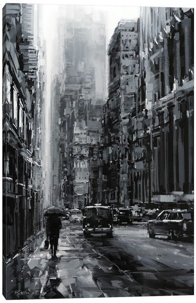 NYC XXVIII Canvas Art Print - Black & White Cityscapes