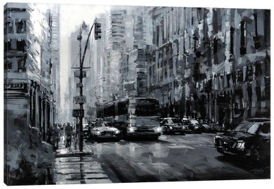 NYC XXXI Canvas Art Print - Black & White Cityscapes