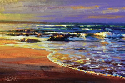 Seascape I by Richell Castellón framed canvas print