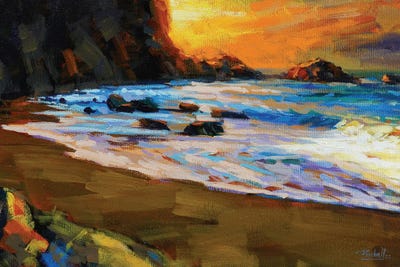 Seascape VII by Richell Castellón framed canvas print