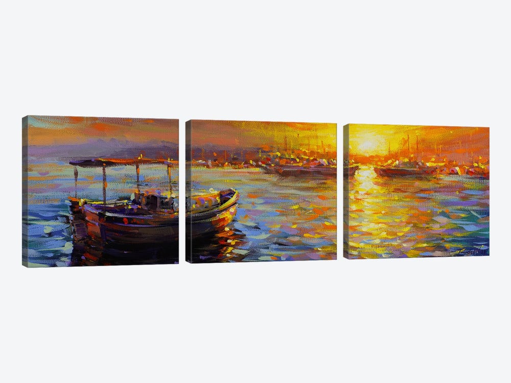 Boat IX by Richell Castellón 3-piece Canvas Art
